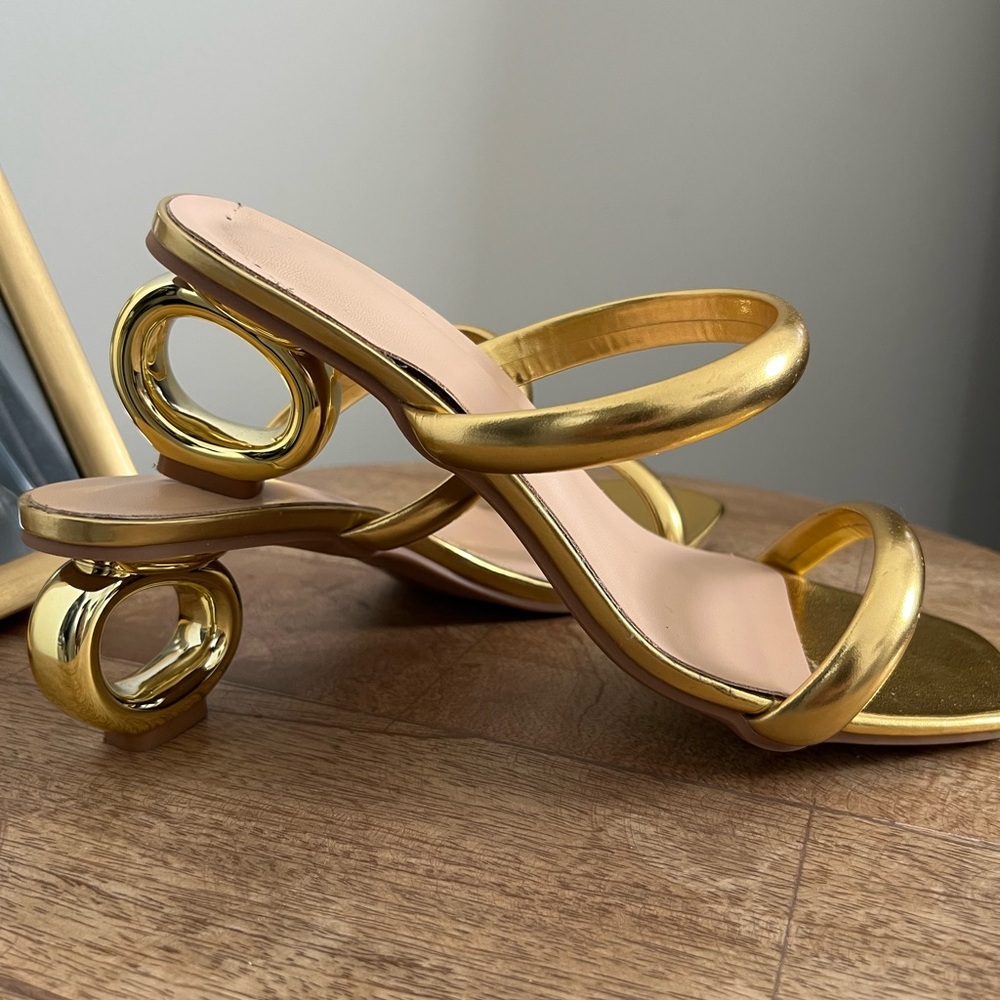Chic Gold Women's Heels